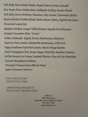 Menu photo 3 Chez TJ Mountain View, CA