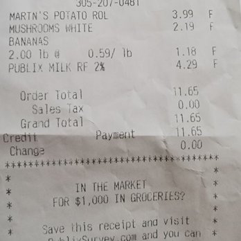 Publix Super Markets - PUBLIX receive. - Grocery Near Me - Miami, Florida Publix Super Markets - PUBLIX receive. - Grocery Near Me - Miami, Florida