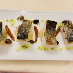 Da Salvatore - Branzino with mashed potatoes and capers