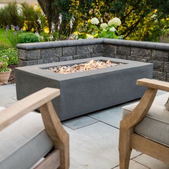 South Central Landscapes - Gas Fire Table, Custom Freestanding Seat Wall, Natural Stone Paver Patio - Landscaping Near Me South Central Landscapes - Gas Fire Table, Custom Freestanding Seat Wall, Natural Stone Paver Patio - Landscaping Near Me