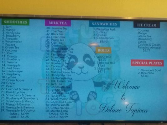 Menu photo 4 Deluxe Tapioca Huntsville, TX