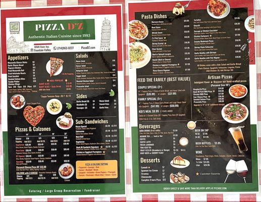 Menu photo 4 Pizza D’Z Fountain Valley, CA Menu photo 4 Pizza D’Z Fountain Valley, CA