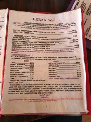 Menu photo 6 Horseshoe Cafe Wickenburg, AZ