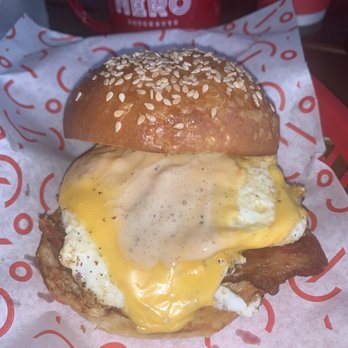 Full Circle Doughnuts - Bacon, egg & cheese breakfast sandwich - Donuts Near Me - Homewood, Alabama