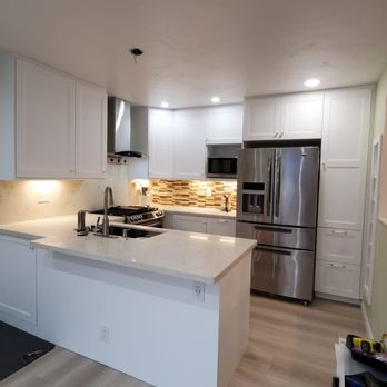 Trust Carpet & Tile - MSI Carrara Mist quartz for island countertop and backsplash - Carpeting Near Me - Midway City, California Trust Carpet & Tile - MSI Carrara Mist quartz for island countertop and backsplash - Carpeting Near Me - Midway City, California