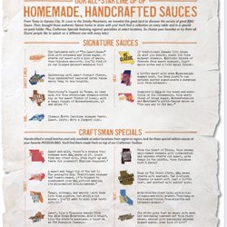 Mission BBQ - All the different sauces with a description!