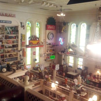 Route 66 Restaurant - A view from the balcony. Stuff everywhere! - Seafood Near Me - Bar Harbor, Maine