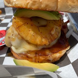 Build you own burger with Brioche bun Avocado Pineapple Bacon glaze Pepper jack Bacon Build you own burger with Brioche bun Avocado Pineapple Bacon glaze Pepper jack Bacon