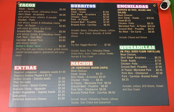 Menu photo 8 Ochoa's Mexican Grill Deerfield, IL Menu photo 8 Ochoa's Mexican Grill Deerfield, IL