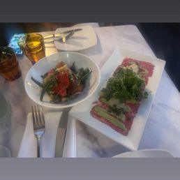 Panzanella siciliano & Carpaccio Panzanella siciliano & Carpaccio
