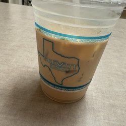 Brevity Coffee - Iced hazelnut latte