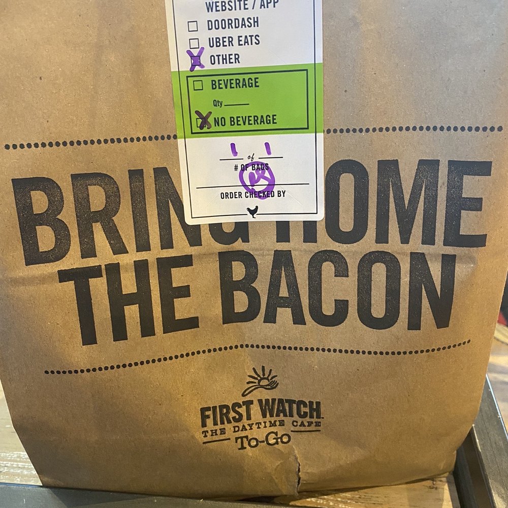 First Watch - To Go bag - Breakfast & Brunch Near Me - Jacksonville, Florida First Watch - To Go bag - Breakfast & Brunch Near Me - Jacksonville, Florida