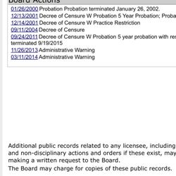 Village Medical - Arizona medical board printout, page two
