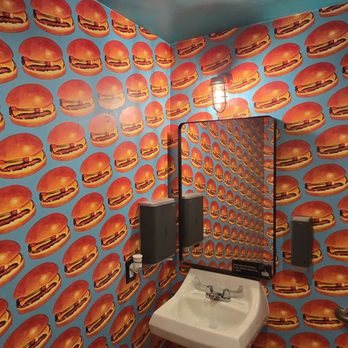 Pumpers - The wallpaper in the restroom cracked me up - Burgers Near Me - San Antonio, Texas