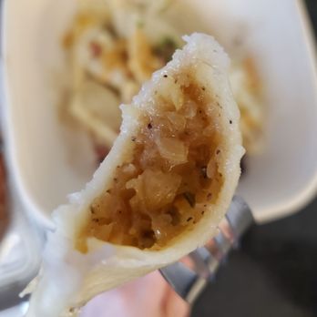 Heavenly Perogy - the inside of a dumpling - Ukrainian Near Me - Toronto, Ontario