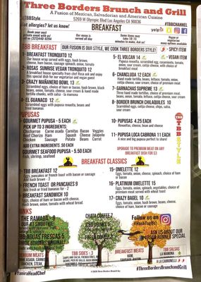 Menu photo 2 Three Borders Brunch & Grill Los Angeles, CA Menu photo 2 Three Borders Brunch & Grill Los Angeles, CA