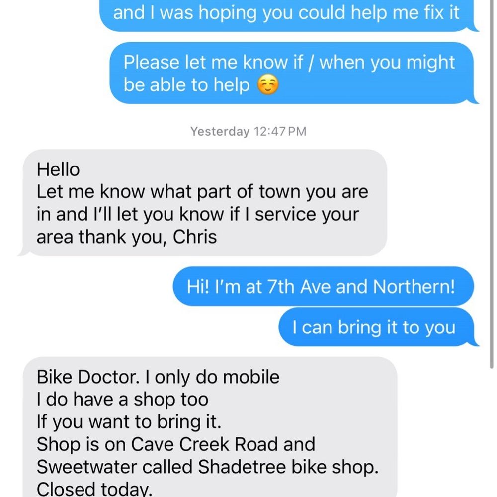 Bike Doctor - Conversation - Bike Repair/Maintenance Near Me Bike Doctor - Conversation - Bike Repair/Maintenance Near Me