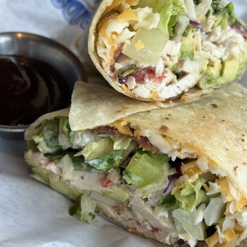 Islands Restaurant - Chicken club wrap is amazing with their tangy barbecue sauce - Burgers Near Me - Los Angeles, California Islands Restaurant - Chicken club wrap is amazing with their tangy barbecue sauce - Burgers Near Me - Los Angeles, California