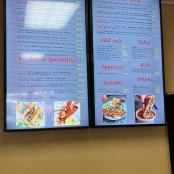 Mr.Birria - Menu board - Tacos Near Me - Santee, California Mr.Birria - Menu board - Tacos Near Me - Santee, California