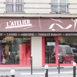 L'Atelier - Notre boutique du 13 bis rue des plantes Paris 14ème : tissus et laine