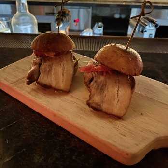 Thyme Bar - Berkshire Pork Belly Sliders! - Cocktail Bars Near Me - New York, New York Thyme Bar - Berkshire Pork Belly Sliders! - Cocktail Bars Near Me - New York, New York
