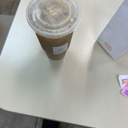 Dunkin' - Large Iced Coffee with French Vanilla 2 sugars