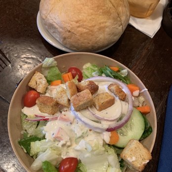H3 Ranch - Bread and house salad with ranch dressing - Steakhouses Near Me - Fort Worth, Texas
