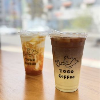 Togo Coffee - Persimmon Milk / 柿子牛乳 and Banana Latte / 不拿拿拿铁. - Coffee & Tea Near Me - San Gabriel, California Togo Coffee - Persimmon Milk / 柿子牛乳 and Banana Latte / 不拿拿拿铁. - Coffee & Tea Near Me - San Gabriel, California
