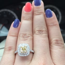 Jay Roberts Jewelers - Jay Roberts Engagement Ring Customized Yellow Diamond .91 Carat