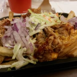 They did get my pulled pork cheese fries with onion and cole slaw right though.