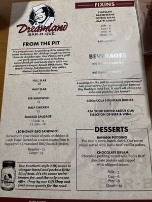 Menu photo 4 Dreamland BBQ Tuscaloosa, AL