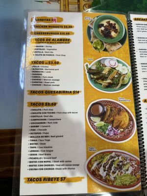 Menu photo 3 La Casa Del Taco Naples, FL