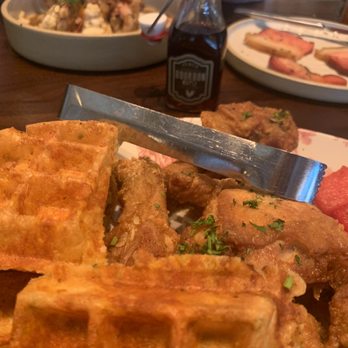 Yardbird - Chicken & waffles.  That bourbon maple syrup is the bomb!! - Southern Near Me - Dallas, Texas