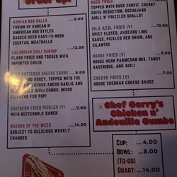 Butter Upon Bacon - Menu