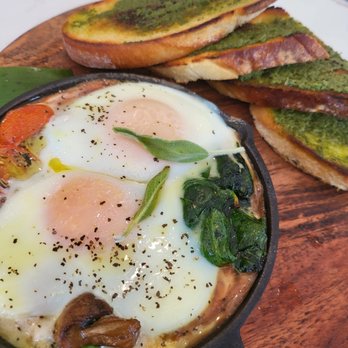 Fig & Ginger - Roasted mushroom baked eggs! Hands down delicious and nutritious. - Breakfast & Brunch Near Me - Honolulu, Hawaii Fig & Ginger - Roasted mushroom baked eggs! Hands down delicious and nutritious. - Breakfast & Brunch Near Me - Honolulu, Hawaii