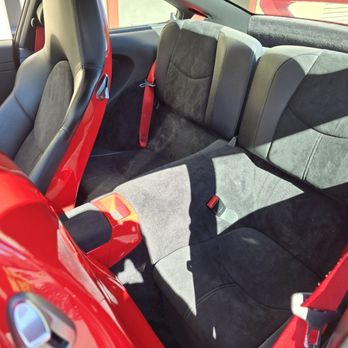 Golden State Upholstery - Rear seat leather inserts replaced with alcantara. - Auto Upholstery Near Me - Sacramento, California Golden State Upholstery - Rear seat leather inserts replaced with alcantara. - Auto Upholstery Near Me - Sacramento, California