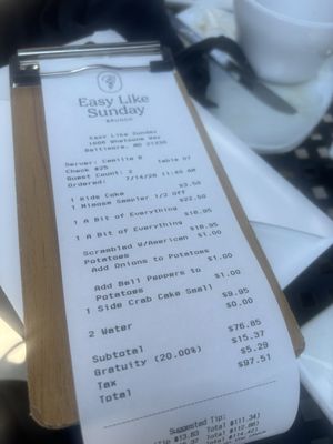 Menu photo 1 Easy Like Sunday Baltimore, MD