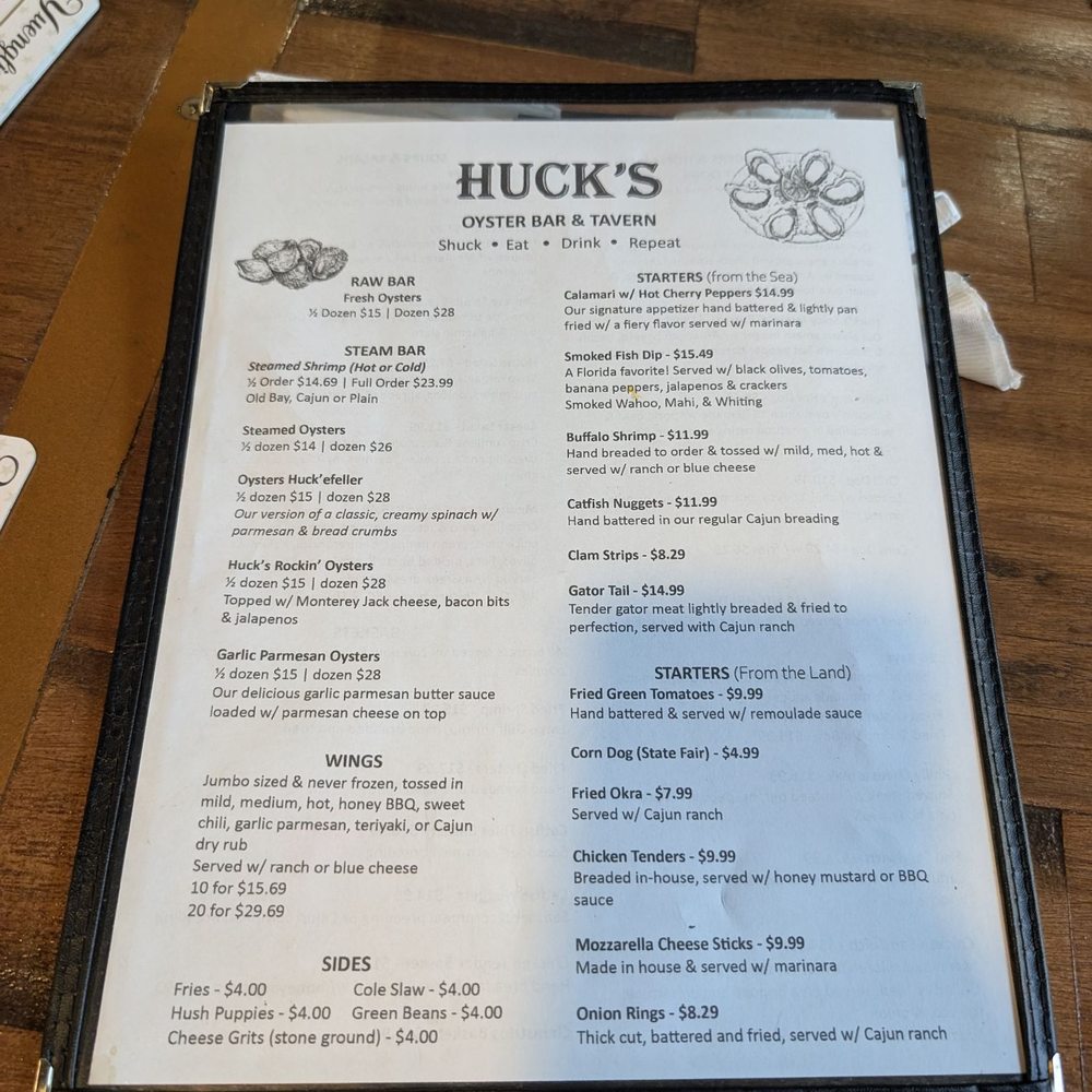 Huck's - Seafood Near Me - Crystal River, Florida