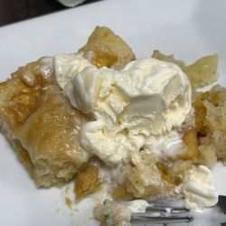 Save room for dessert! Peach cobbler