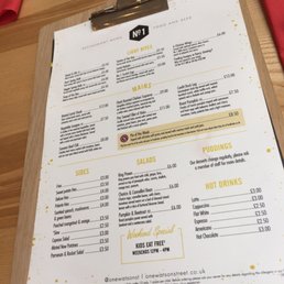 Menu - recently changed with new dishes
