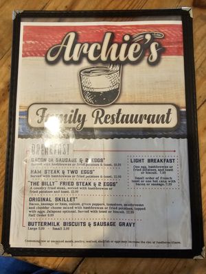 Menu photo 3 Archies Ava, MO
