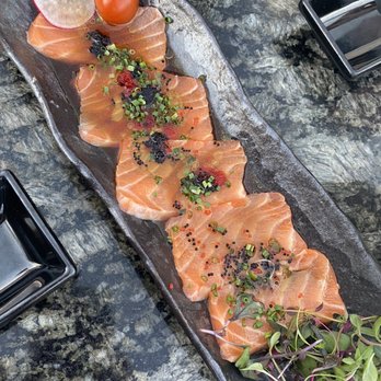 Oku - Salmon Sashimi Carpaccio - Sushi Bars Near Me - Santa Barbara, California