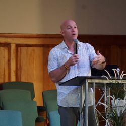 Grace Church Miami - Pastor Eric Bancroft doing expository preaching.