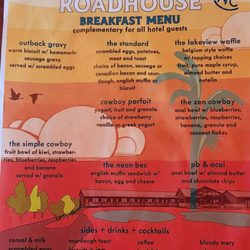 Neon Cowboy Roadhouse - Breakfast Menu