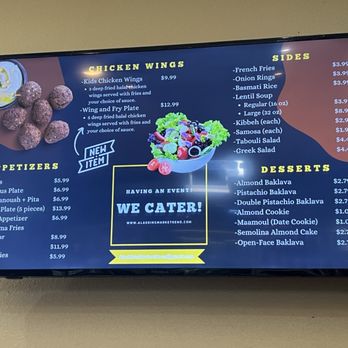 Aladdin's Market & Kitchen - 10/14/24 Menu - Mediterranean Near Me - Reno, Nevada