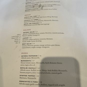 Osteria 166 - Menu - Italian Near Me - Buffalo, New York