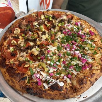 BiG AL’S Pizzeria - large pizza half Lebanese Garlic Chicken and half big al's supreme (@justjewelvibes) - Pizza Near Me - Orange, California BiG AL’S Pizzeria - large pizza half Lebanese Garlic Chicken and half big al's supreme (@justjewelvibes) - Pizza Near Me - Orange, California