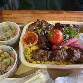 Mazra - Lamb and beef kebabs. 9/21 - Middle Eastern Near Me - San Bruno, California Mazra - Lamb and beef kebabs. 9/21 - Middle Eastern Near Me - San Bruno, California