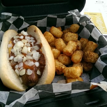 Doghouse - Chili cheese dog and 5 spice tots! - Hot Dogs Near Me - Orlando, Florida Doghouse - Chili cheese dog and 5 spice tots! - Hot Dogs Near Me - Orlando, Florida