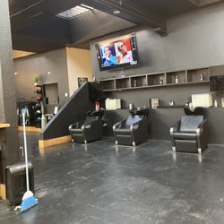 Clean Cut Boys Club - Hair wash station and TV